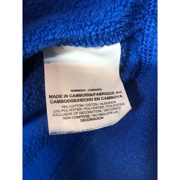 Nike Crew Neck Sweatshirt Spellout Logo 584953 Colorblock Gray Blue Mens Medium - Picture 6 of 7